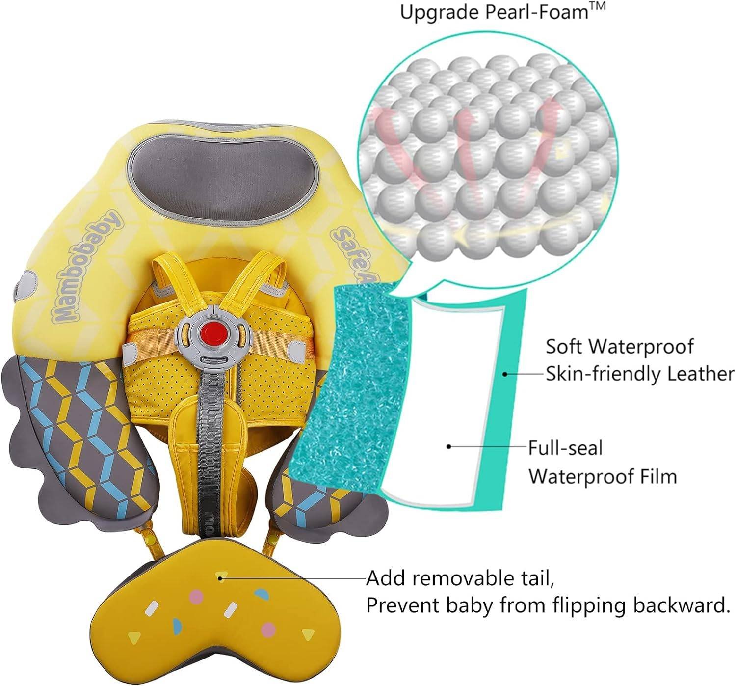 Mambobaby Float with Canopy - Yellow - Image 5